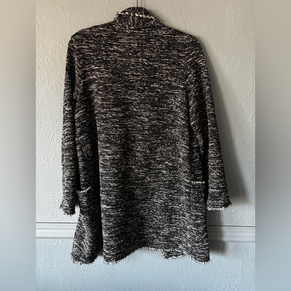 Max Studio | marled knit | cardigan | drape front | pocket | jacket | m - Picture 6 of 11